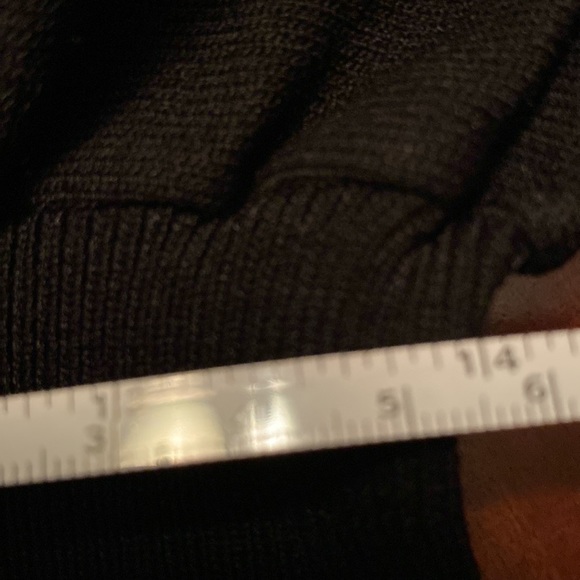 Vintage Black Knit w/Silver Studded Top by French Designer, Leo Guy. SZ L - Picture 12 of 13
